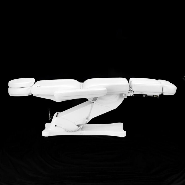 Mega Beauty Shop® Elektrische behandelstoel Wit/ Licht roze  (3 motoren)