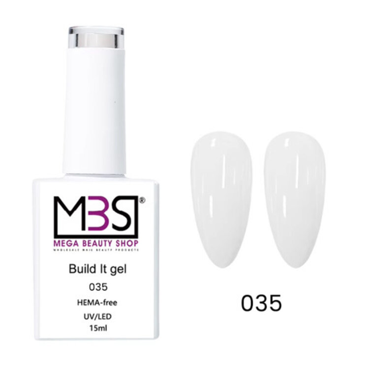 Mega Beauty Shop® Biab gel/Build It gel HEMA-Free  15ml. (035)   Milky