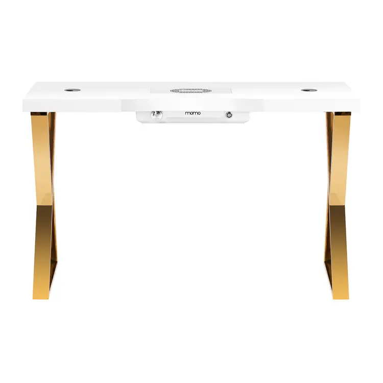 Mega Beauty Shop® Manicuretafel  wit/goud met afzuiging