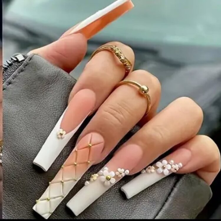 Mega Beauty Shop® Acryl Bloemen 3D wit