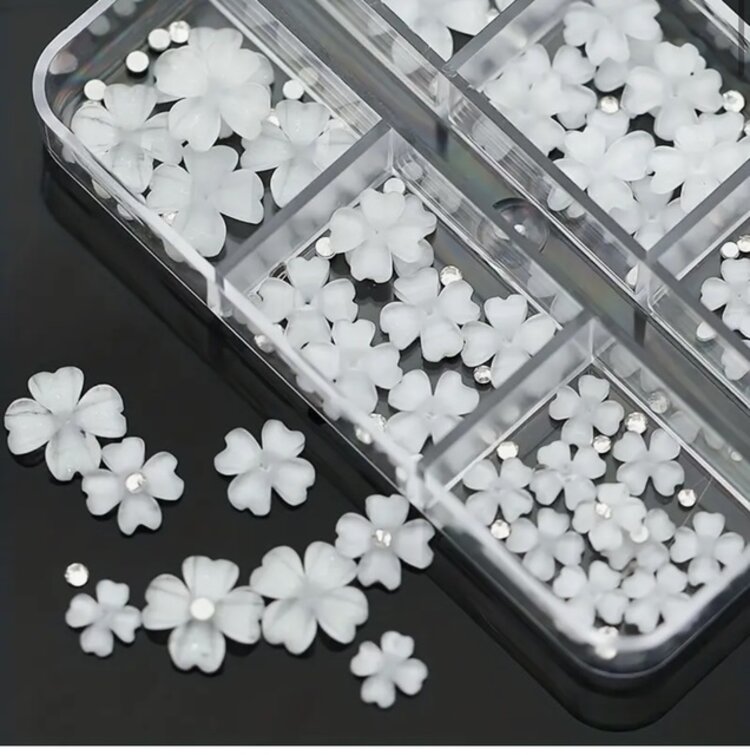 Mega Beauty Shop® Acryl Bloemen 3D wit