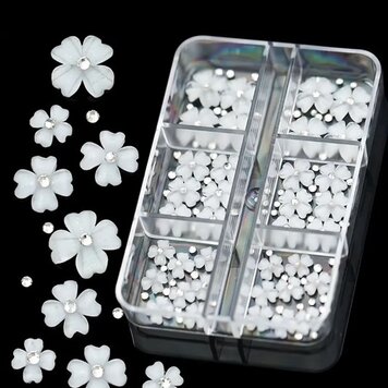 Mega Beauty Shop® Acryl Bloemen 3D wit