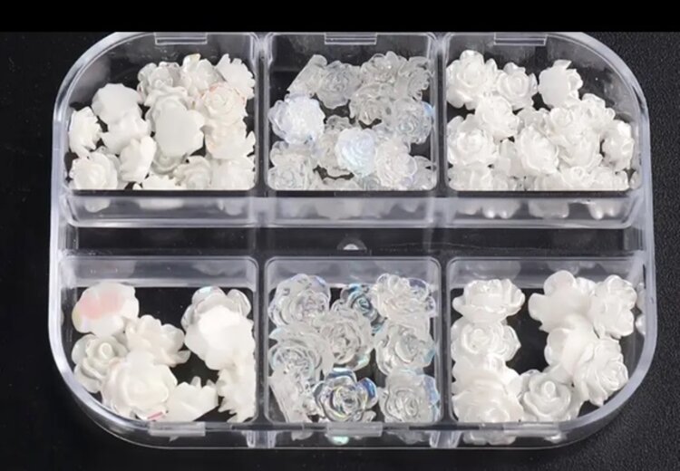 Mega Beauty Shop® Acryl Bloemen 3D wit