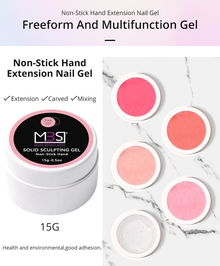Mega Beauty Shop® Sculpting  3d gel wit/milky 15gram TPO free