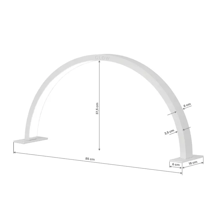 Mega Beauty Shop® Half Moon Light LED Moonlight  grijs (breed)