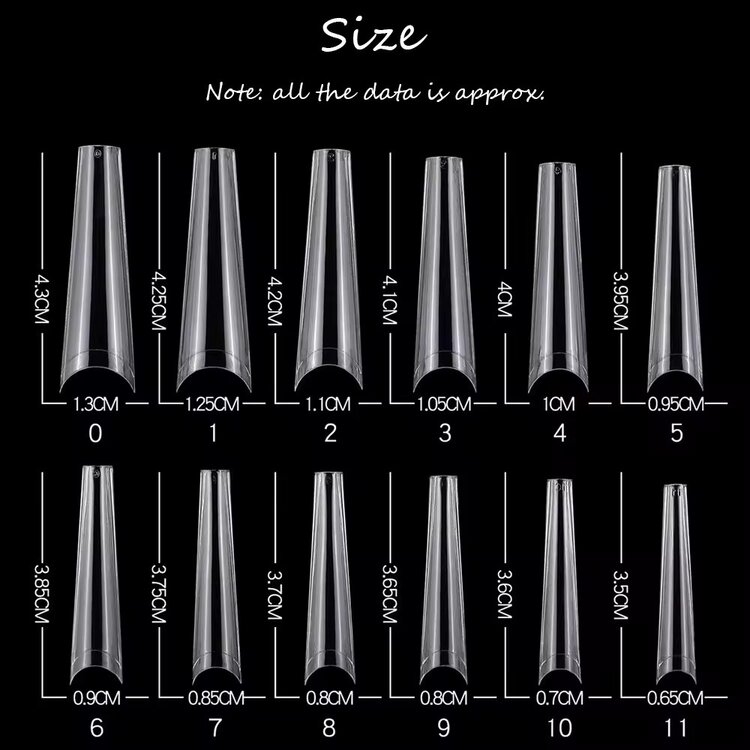 Mega Beauty Shop® Nail tips 240 stuks extra lange