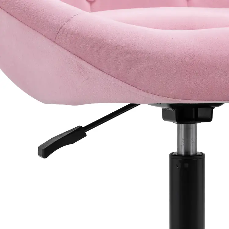 Mega Beauty Shop® Draaistoel LUX roze fluweel
