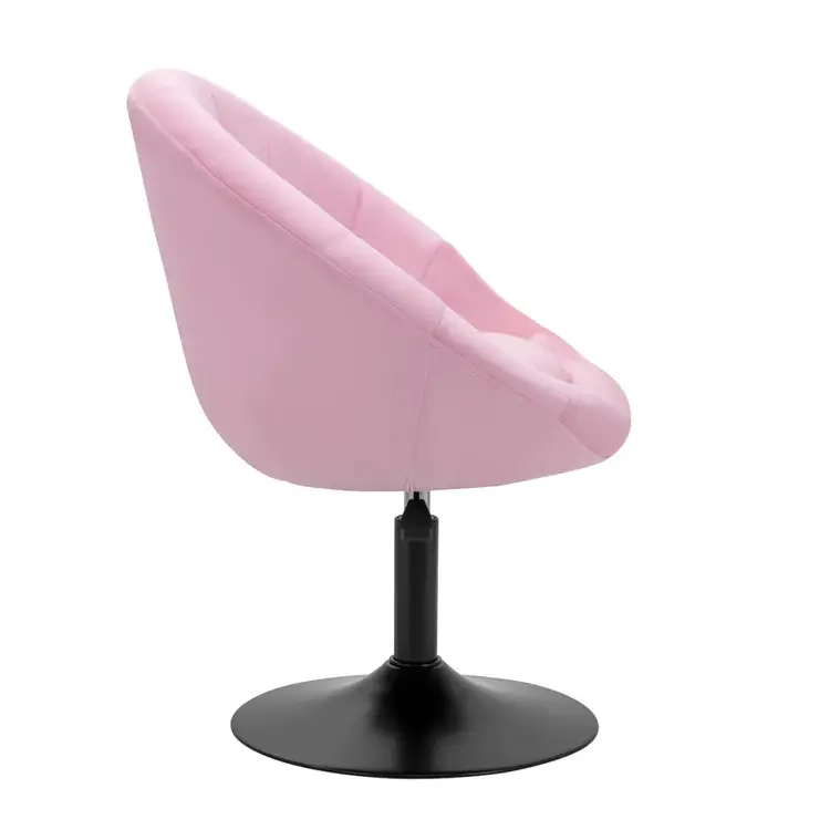 Mega Beauty Shop® Draaistoel LUX roze fluweel