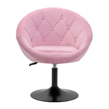 Mega Beauty Shop® Draaistoel LUX roze fluweel
