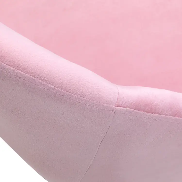 Mega Beauty Shop® Draaistoel LUX roze fluweel