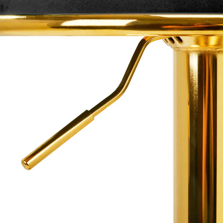 Mega Beauty Shop® Barkruk LUX Zwart fluweel