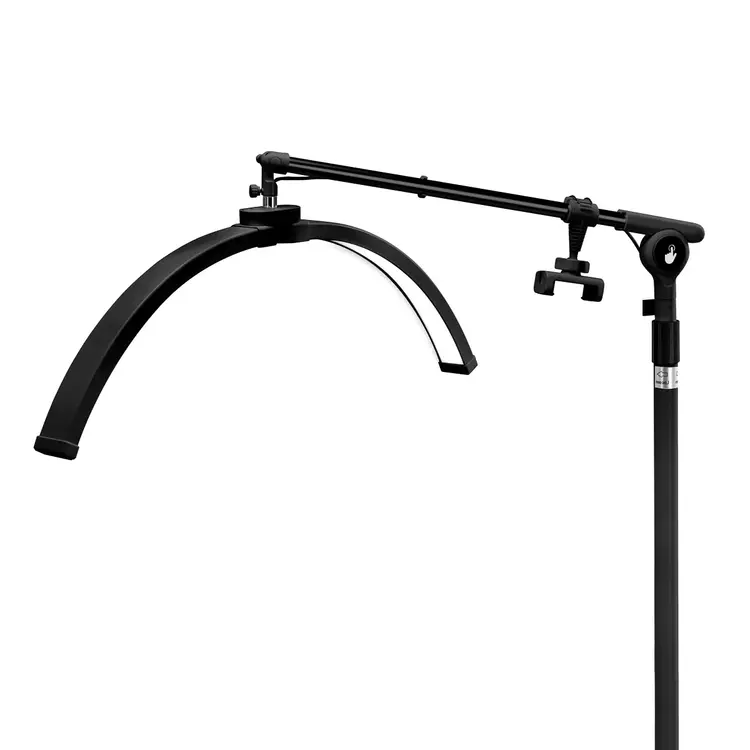 Mega Beauty Shop® Half Moon Light LED Moonlight Zwart met statief