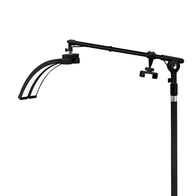 Mega Beauty Shop® Half Moon Light LED Moonlight Zwart met statief