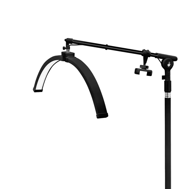 Mega Beauty Shop® Half Moon Light LED Moonlight Zwart met statief