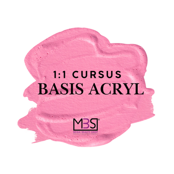Mega Beauty Shop® 1-daagse cursus Acryl basis 1 op 1 €399,- incl. BTW