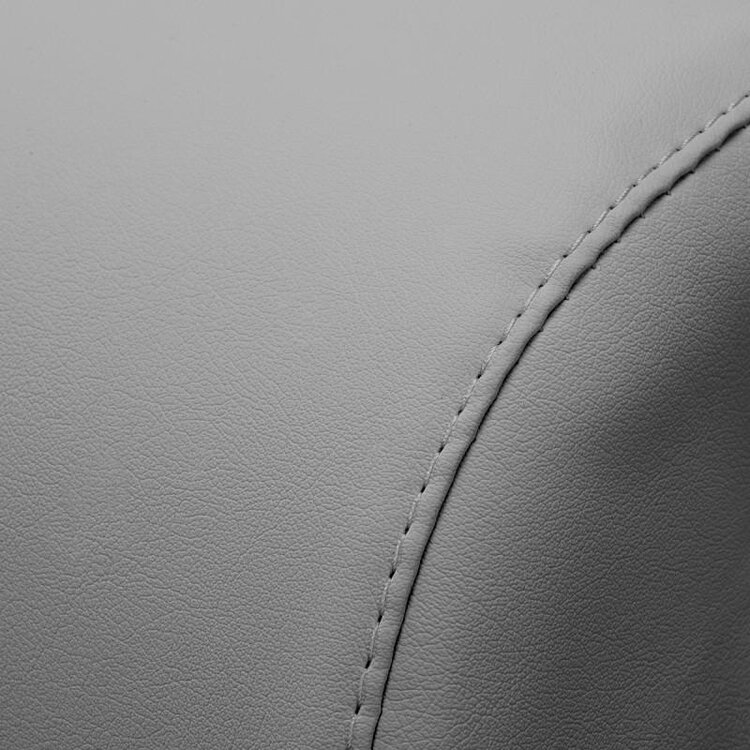 Mega Beauty Shop® Werkstoel met rugleuning grijs