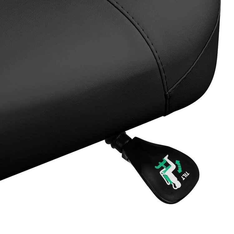 Mega Beauty Shop® Werkstoel met rugleuning zwart