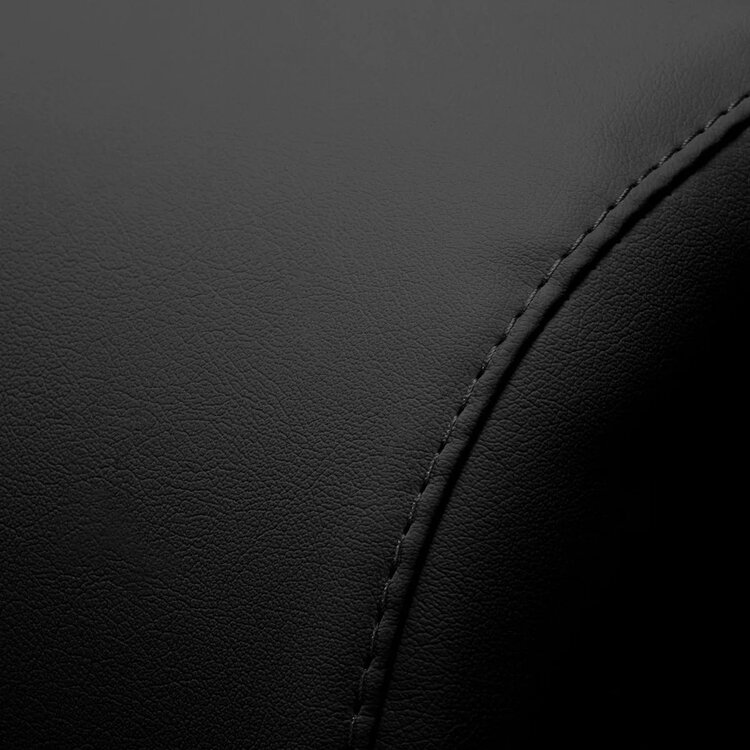 Mega Beauty Shop® Werkstoel met rugleuning zwart