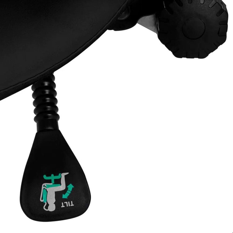 Mega Beauty Shop® Zadelkruk met rugleuning - Zwart