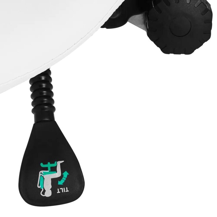 Mega Beauty Shop® Zadelkruk met rugleuning - Wit