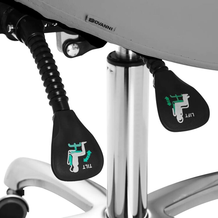 Mega Beauty Shop® Zadelkruk met rugleuning - Grijs