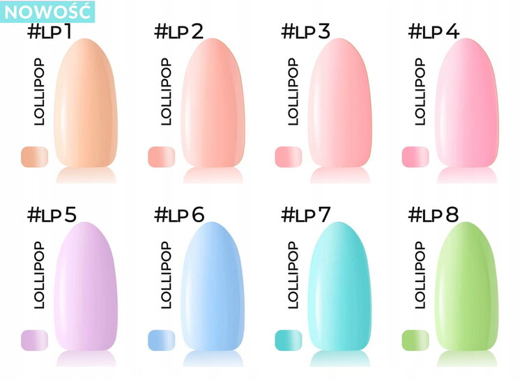 Mega Beauty Shop® Gel polish 5ml. Lollipop nr.1  (TPO -free)