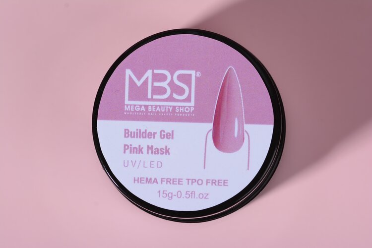 Mega Beauty Shop® Builder gel Pink mask 15ml. HEMA & TPO free