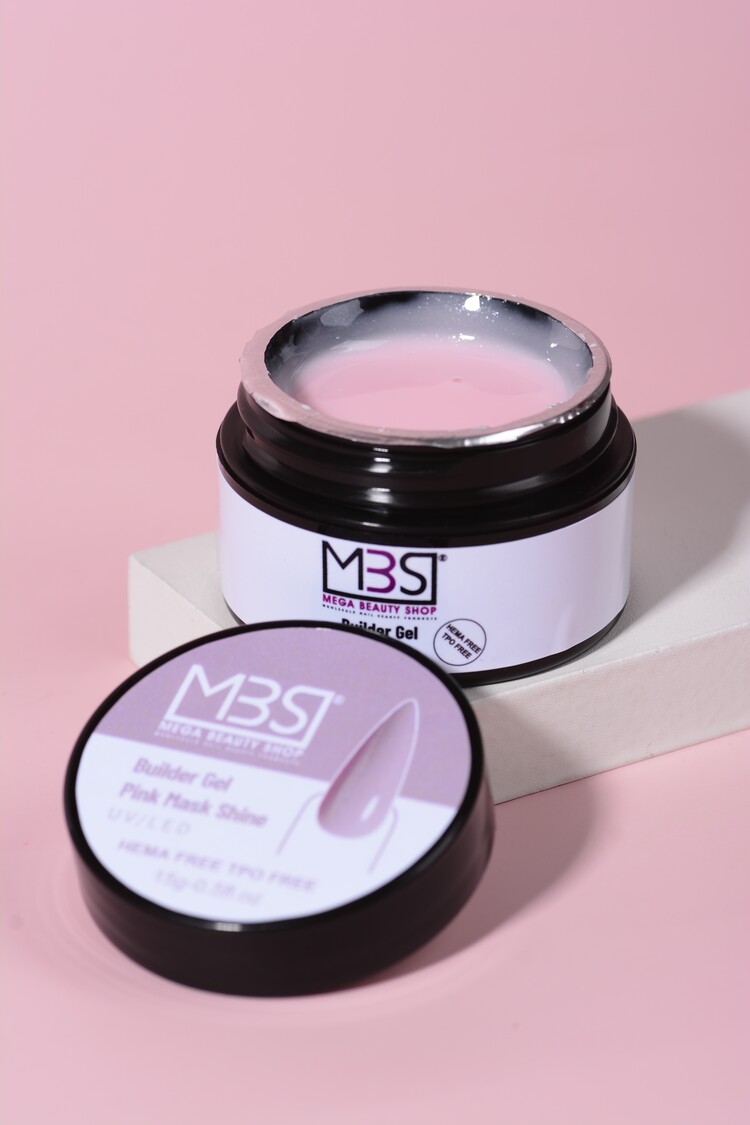 Mega Beauty Shop® Builder gel Pink mask shine 15ml. HEMA & TPO free