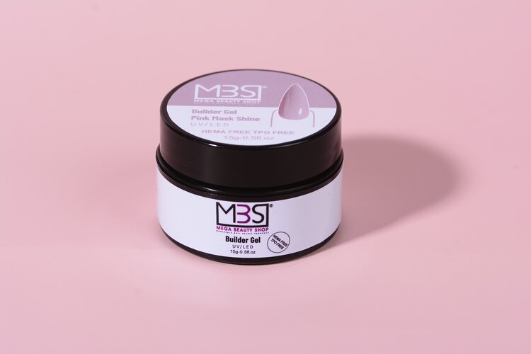 Mega Beauty Shop® Builder gel Pink mask shine 15ml. HEMA & TPO free