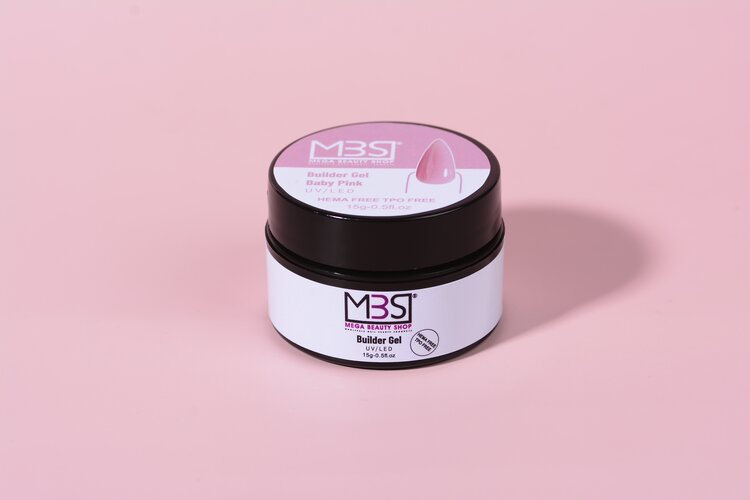 Mega Beauty Shop® Builder gel Baby Pink 15ml. HEMA & TPO free