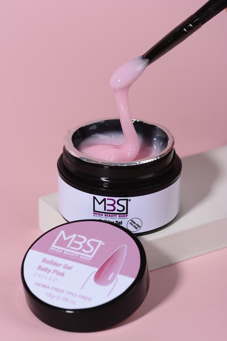 Mega Beauty Shop® Builder gel Baby Pink 15ml. HEMA & TPO free