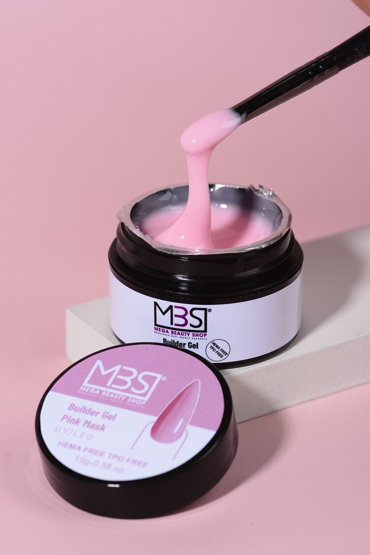 Mega Beauty Shop® Builder gel Pink mask 30ml. HEMA & TPO free
