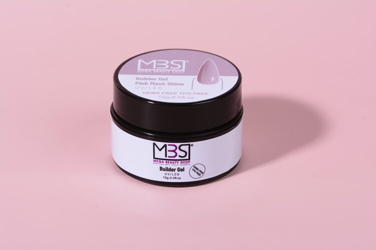 Mega Beauty Shop® Builder gel Pink mask shine 30ml. HEMA & TPO free