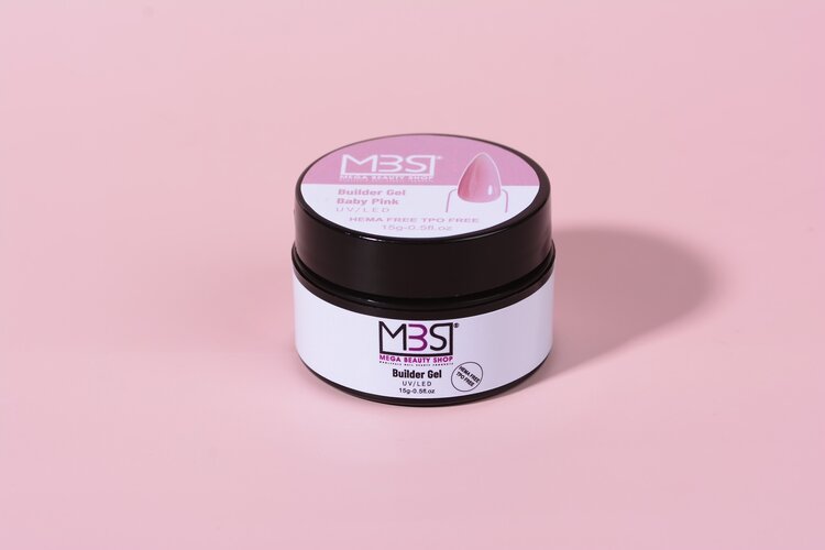 Mega Beauty Shop® Builder gel Baby Pink 30ml. HEMA & TPO free