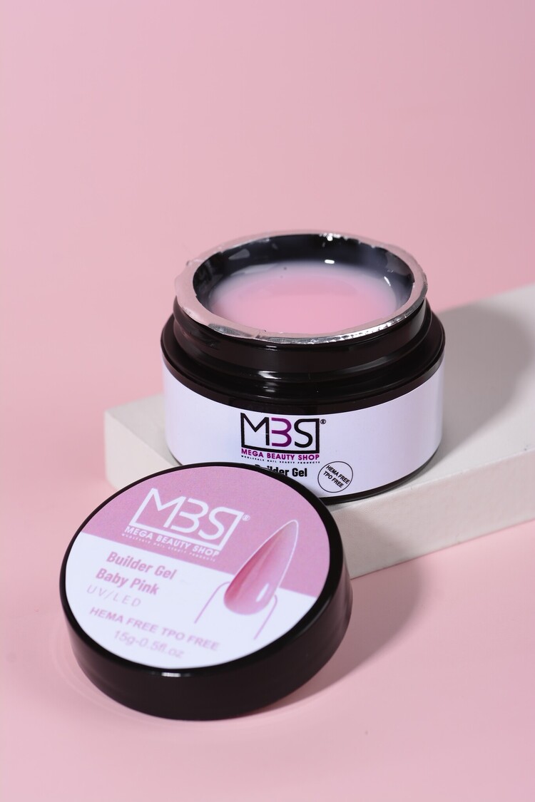 Mega Beauty Shop® Builder gel Baby Pink 30ml. HEMA & TPO free