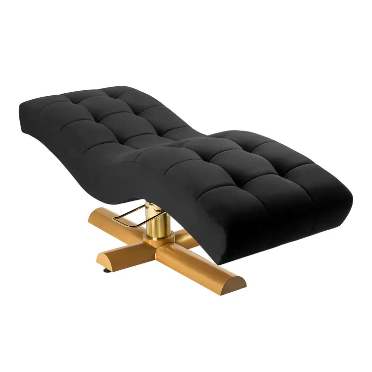 Mega Beauty Shop® Professionele wimperstoel zwart met gouden voet