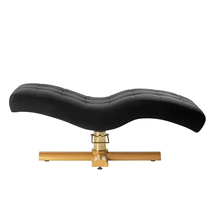 Mega Beauty Shop® Professionele wimperstoel zwart met gouden voet