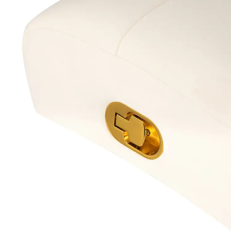 Mega Beauty Shop® Professionele wimperstoel wit met gouden voet