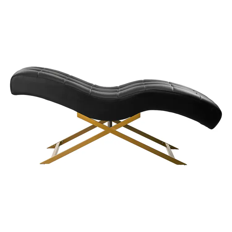 Mega Beauty Shop® Professionele wimperstoel zwart met gouden voet