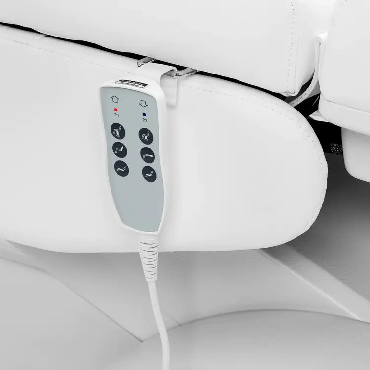 Mega Beauty Shop® Elektrische behandelstoel Wit  Pedi  (3 motoren)