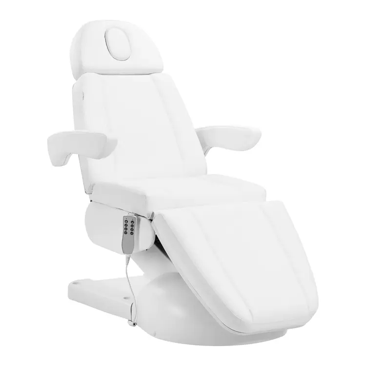 Mega Beauty Shop® Elektrische Behandelstoel Azzurro Lux 4 Motoren  Kantelbaar Wit