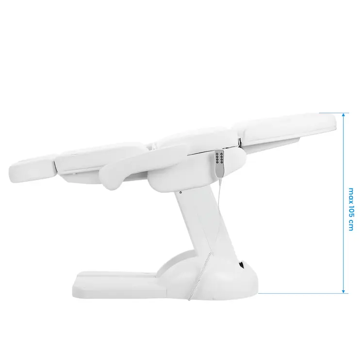 Mega Beauty Shop® Elektrische Behandelstoel Azzurro Lux 4 Motoren  Kantelbaar Wit