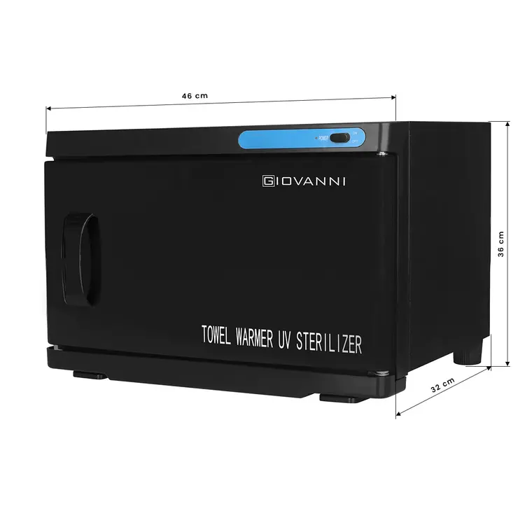 Mega Beauty Shop® Handdoekverwarmer met UV-C 23 l sterilisator zwart