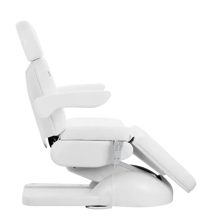 Mega Beauty Shop® Elektrische behandelstoel Wit  Lux ( 3 motoren) met verwarming