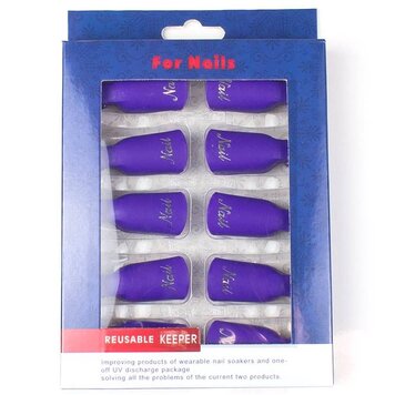 Merkloos Soak-Off Nail Soakers Paars