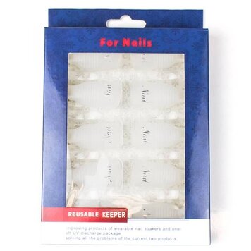 Merkloos Soak-Off Nail Soakers Wit