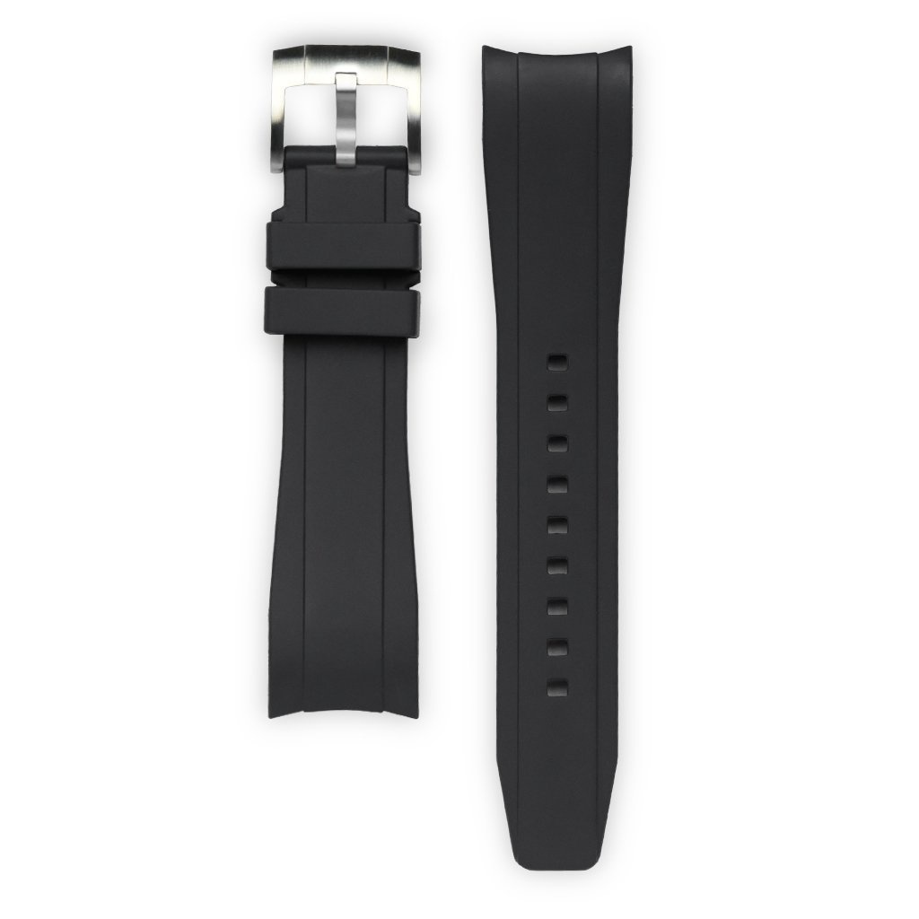 Everest Rolex straps Everest Rubber Strap with Tang Buckle Black DeepSea, EH10BLK