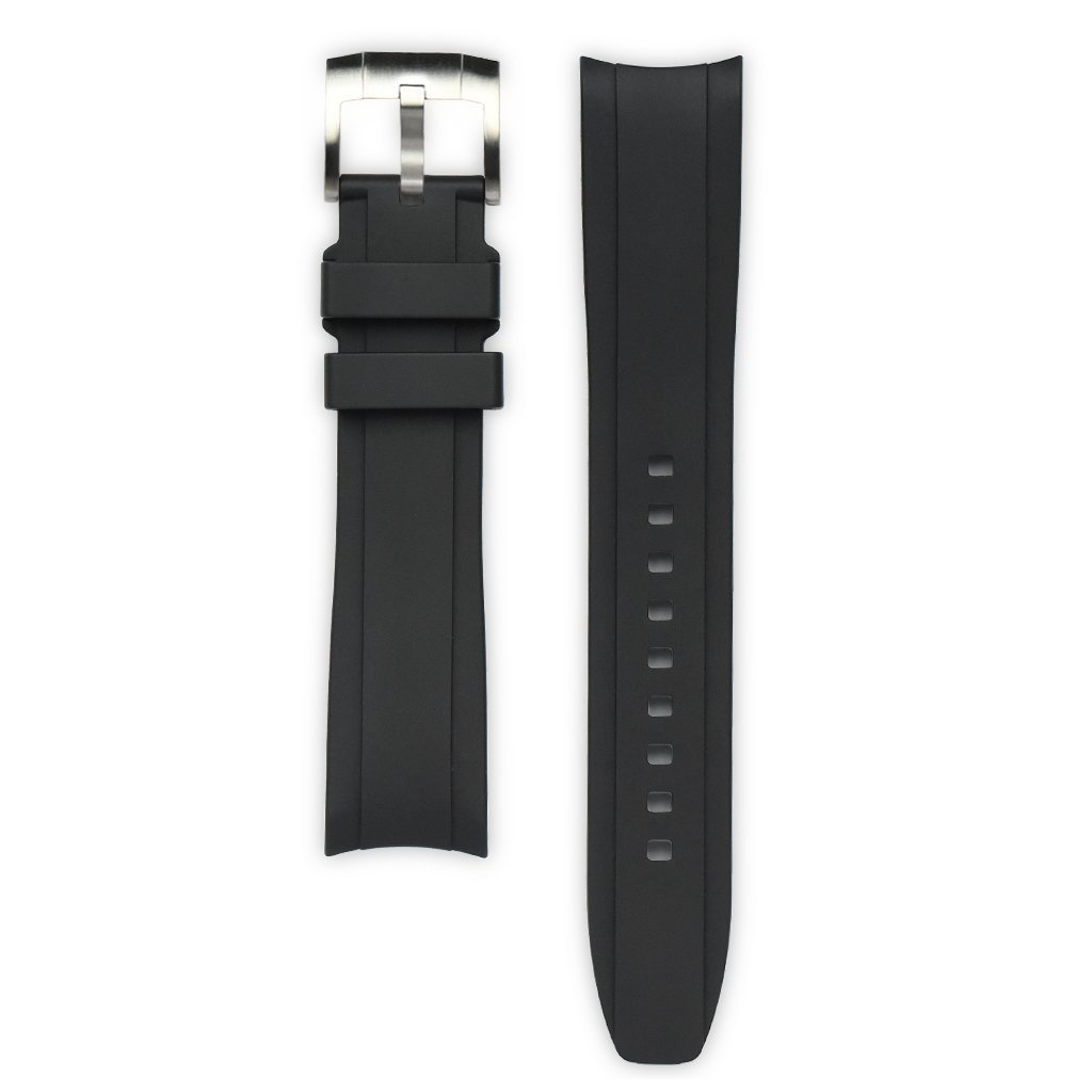 Everest Black Rubber Strap with Tang Buckle, EH5BLK QPX