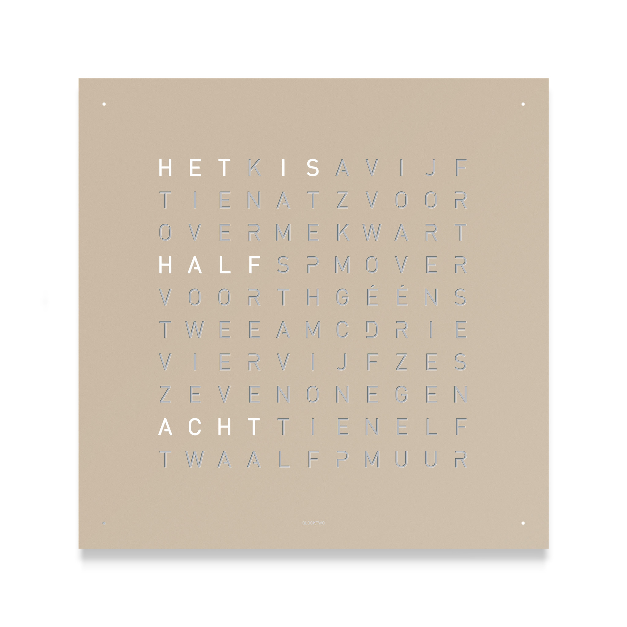 Qlocktwo QLOCKTWO  EARTH 45   Hazelnut