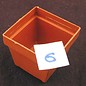 Square pots clay-colored 5x5x4.5 cm